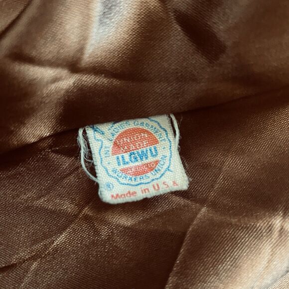 VTG Freddi-Gail M Tan Wmns Union Made ILGWU 100% Wool Trench Overcoat Old Money - Picture 13 of 16